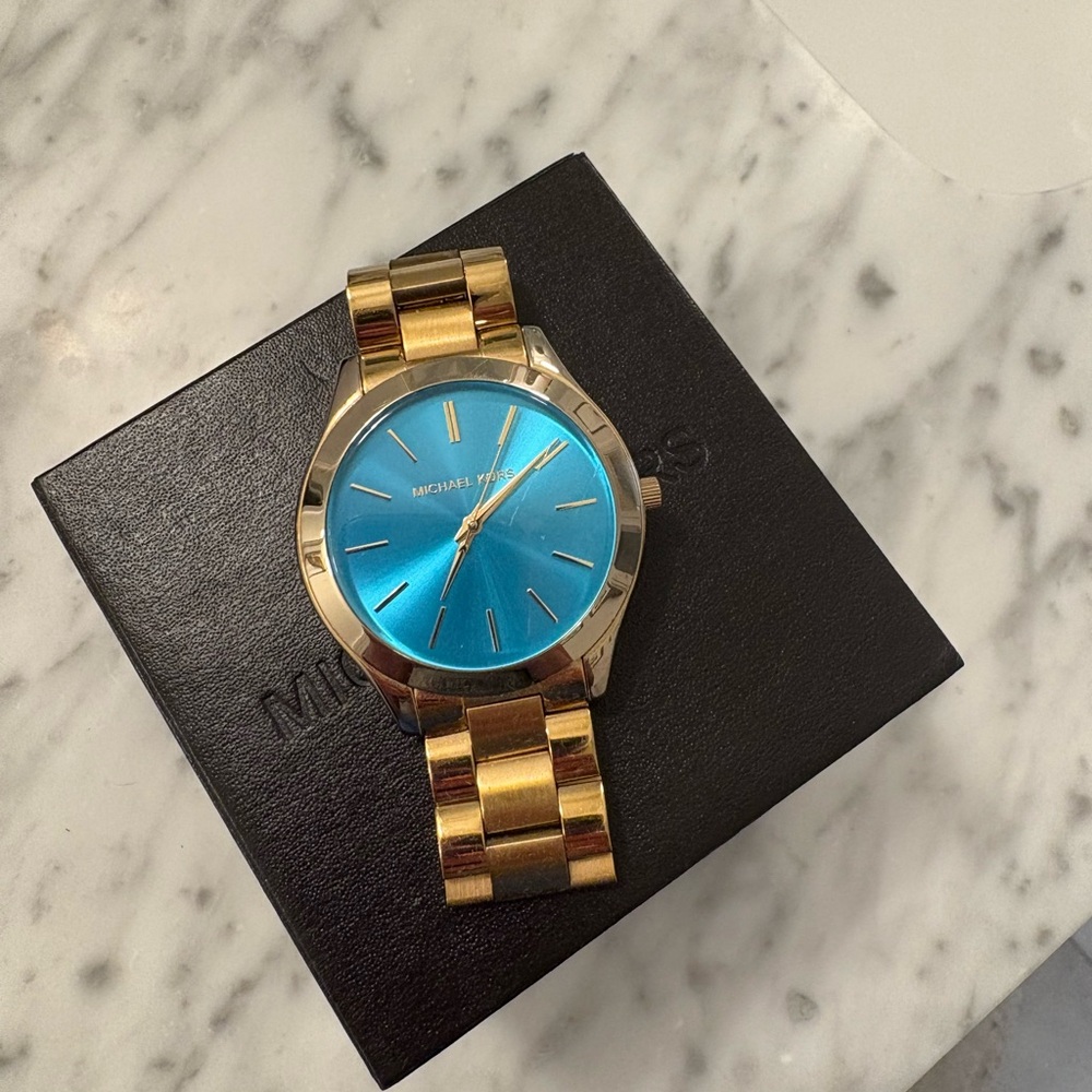 Michael Kors Turquoise and Gold MK3265 Women’s Watch